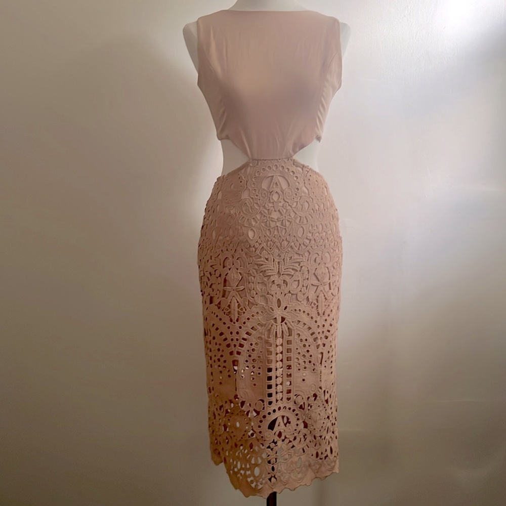 Soieblu Cut Out Peach Dress